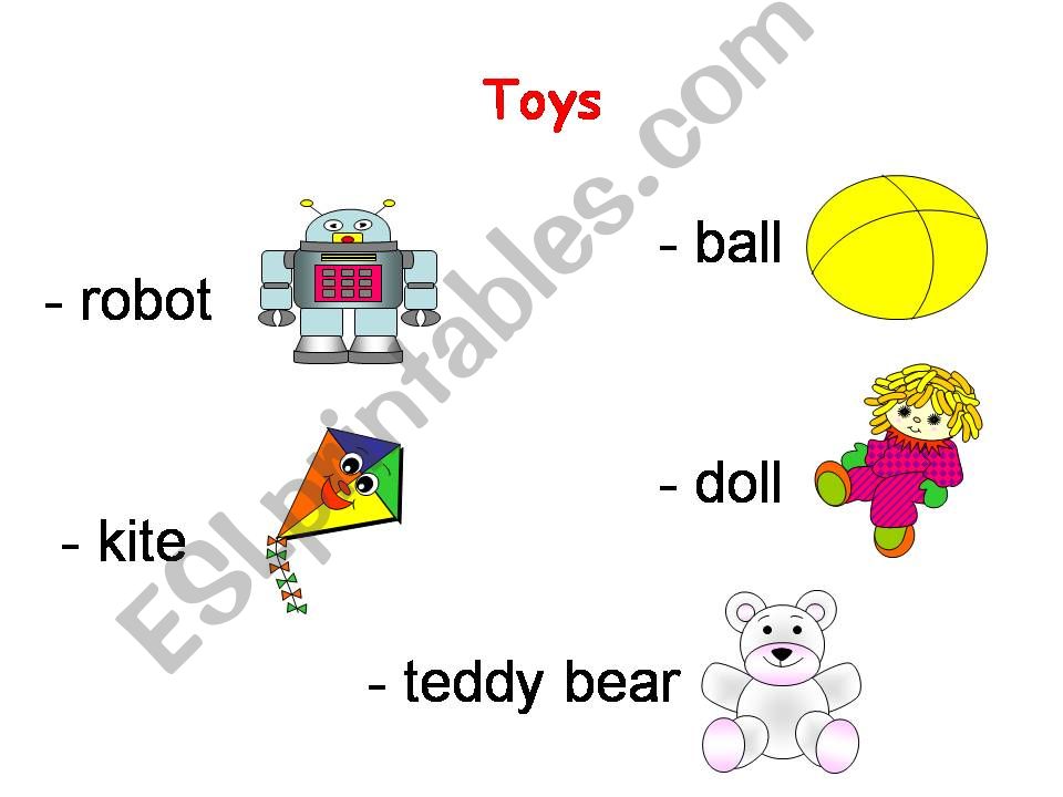 toys vocabularies powerpoint