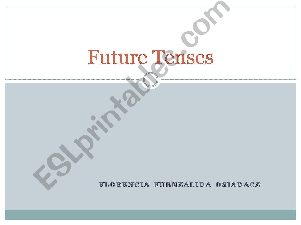 Future Tenses powerpoint