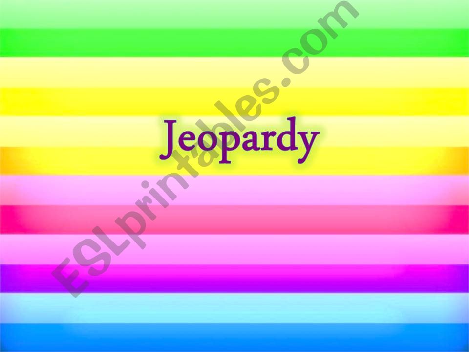 General Knowledge Passive Jeopardy