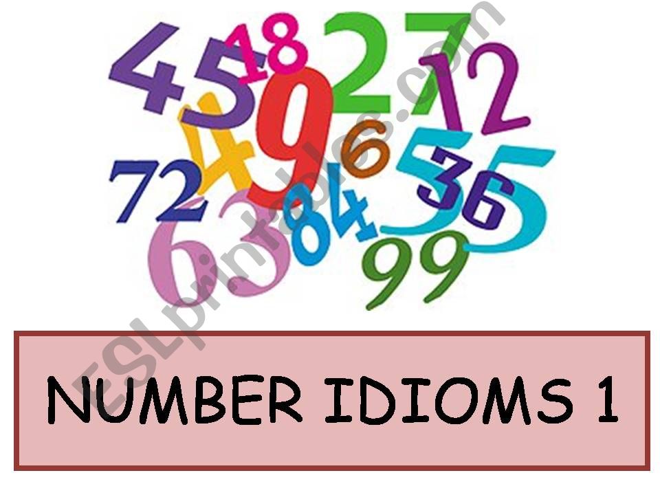 Number Idioms 1 powerpoint