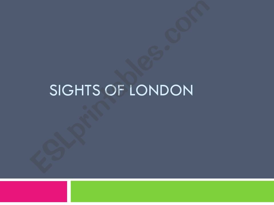 Sights of London powerpoint