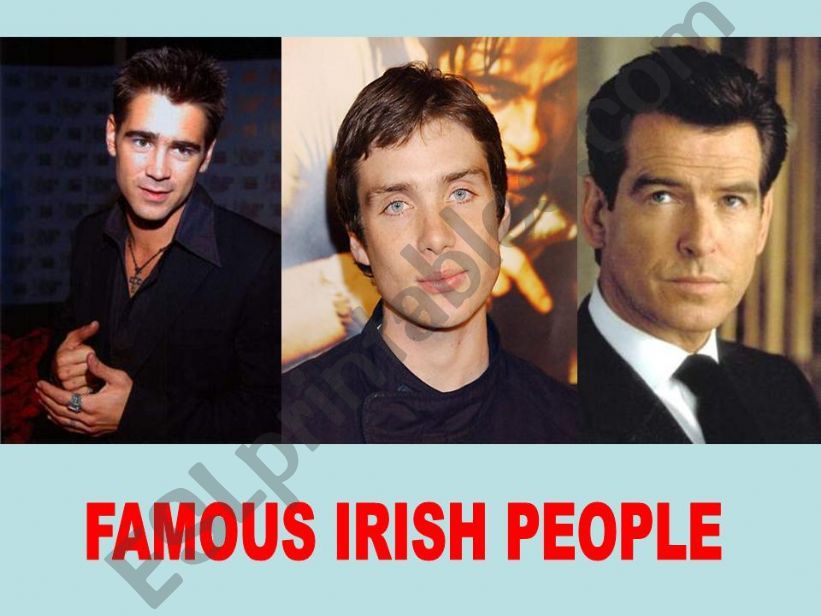 FAMOUS IRISH PEOPLE powerpoint