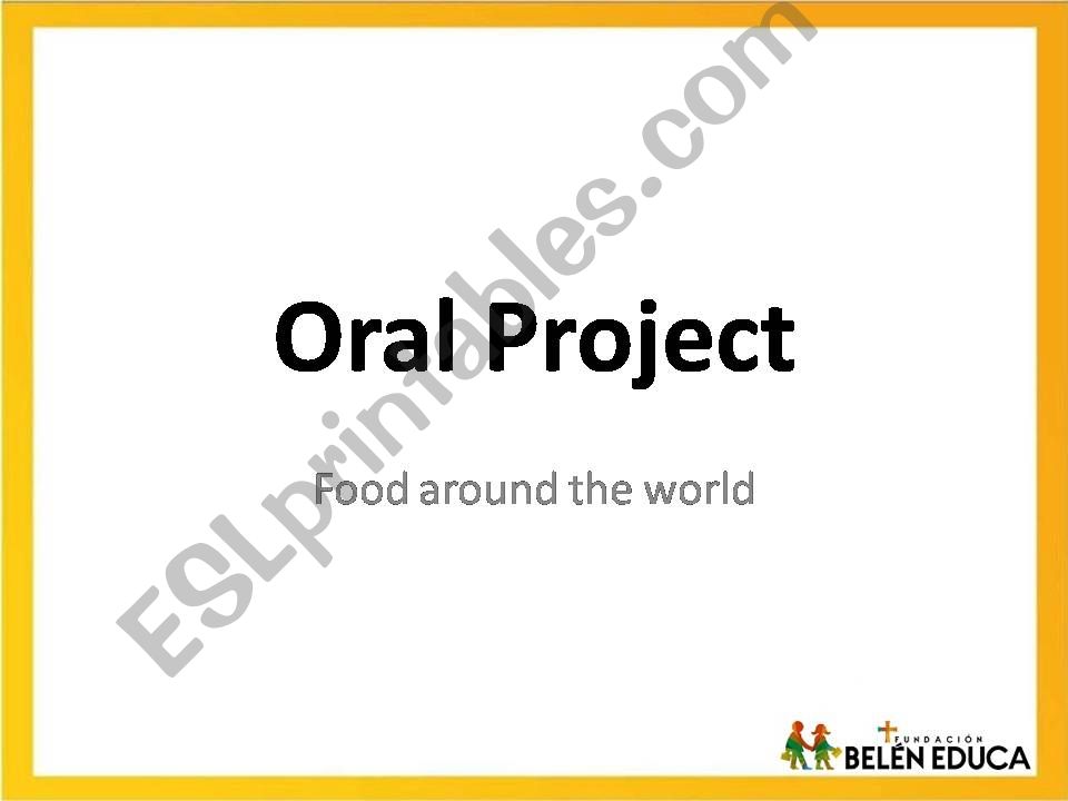 English project food around the world