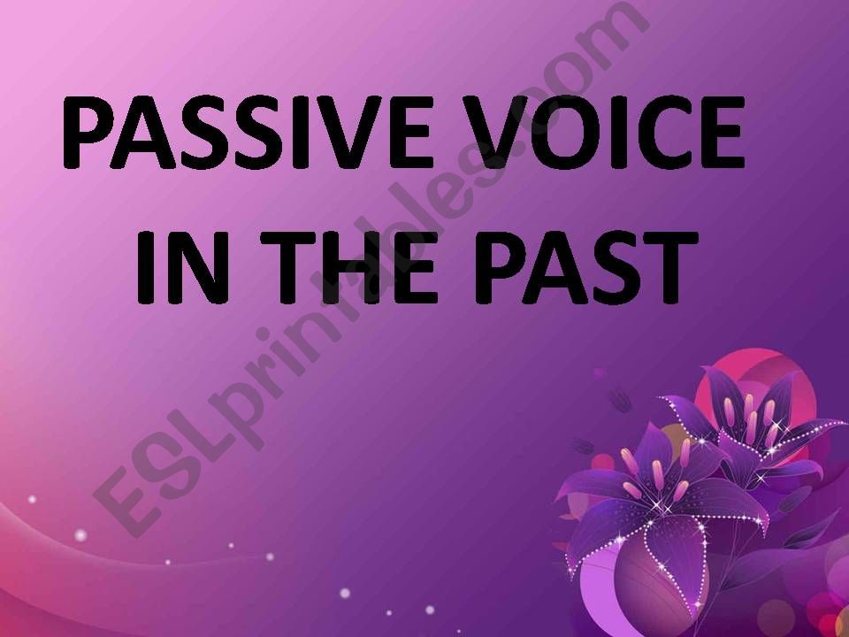 Past Simple Passive powerpoint