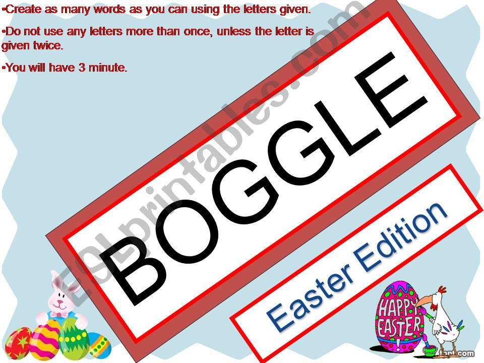 Boggle Easter Edition powerpoint