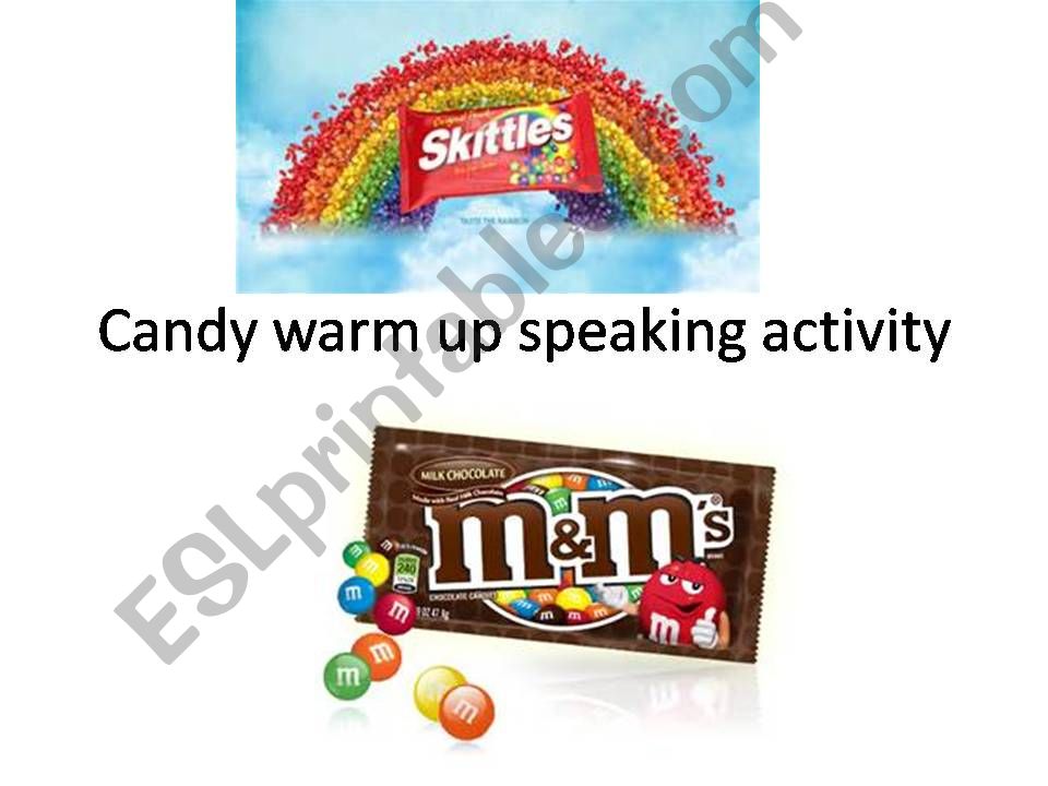 Candy warm up speaking game powerpoint