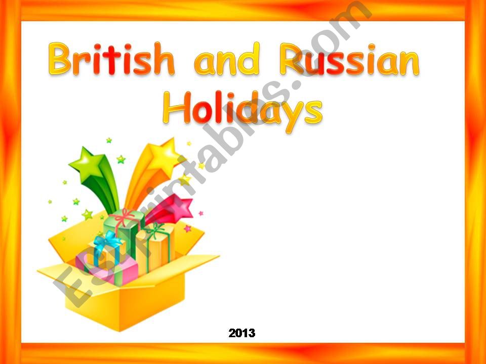 British and Russian Holidays powerpoint