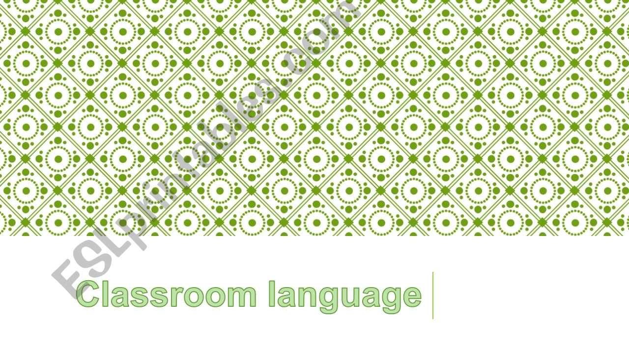 CLASSROOM COMMANDS powerpoint