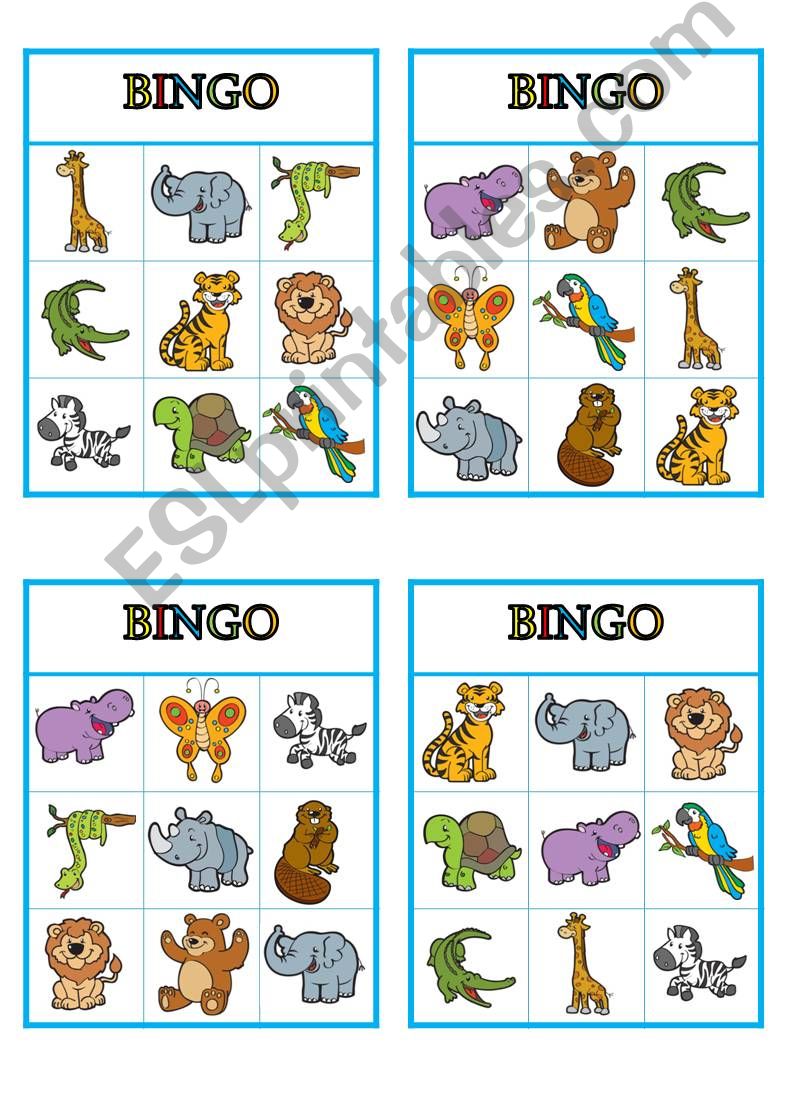 Bingo animals powerpoint