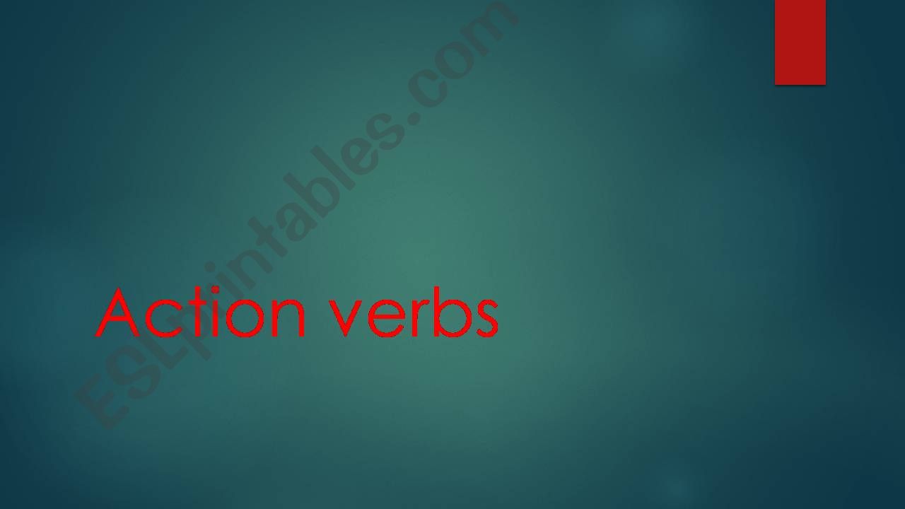 ACTION VERBS powerpoint