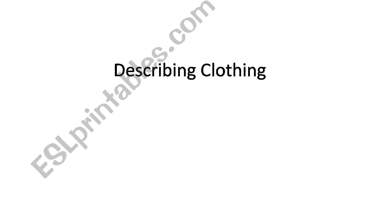 clothing for speaking powerpoint
