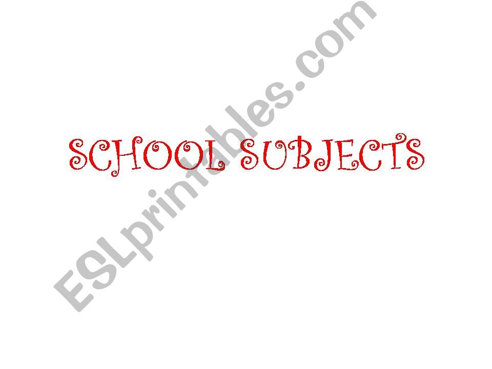 school subjects powerpoint