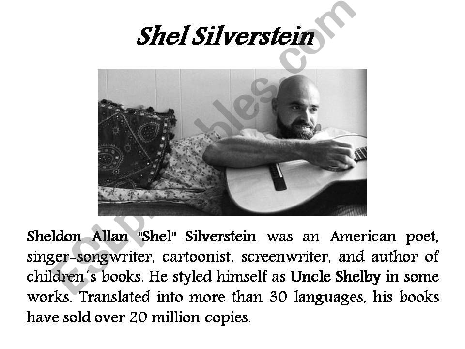 SHEL SILVERSTEIN BIOGRAPHY AND SOME EASY EXTRACTS FOR KIDS