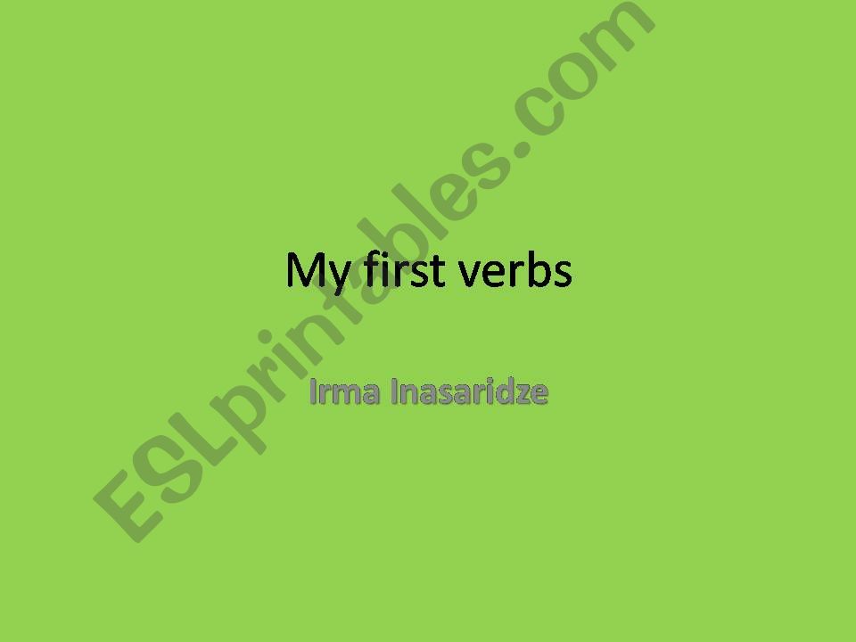 The first English verbs powerpoint