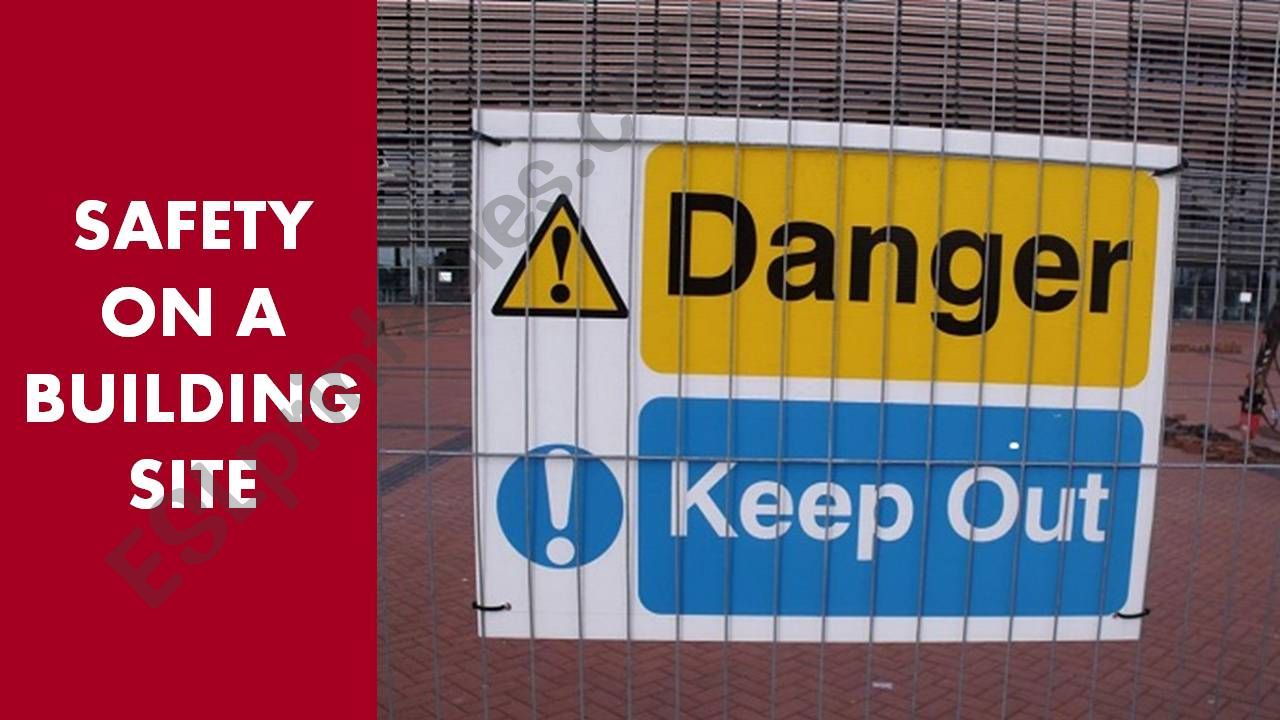 Safety on a building site powerpoint