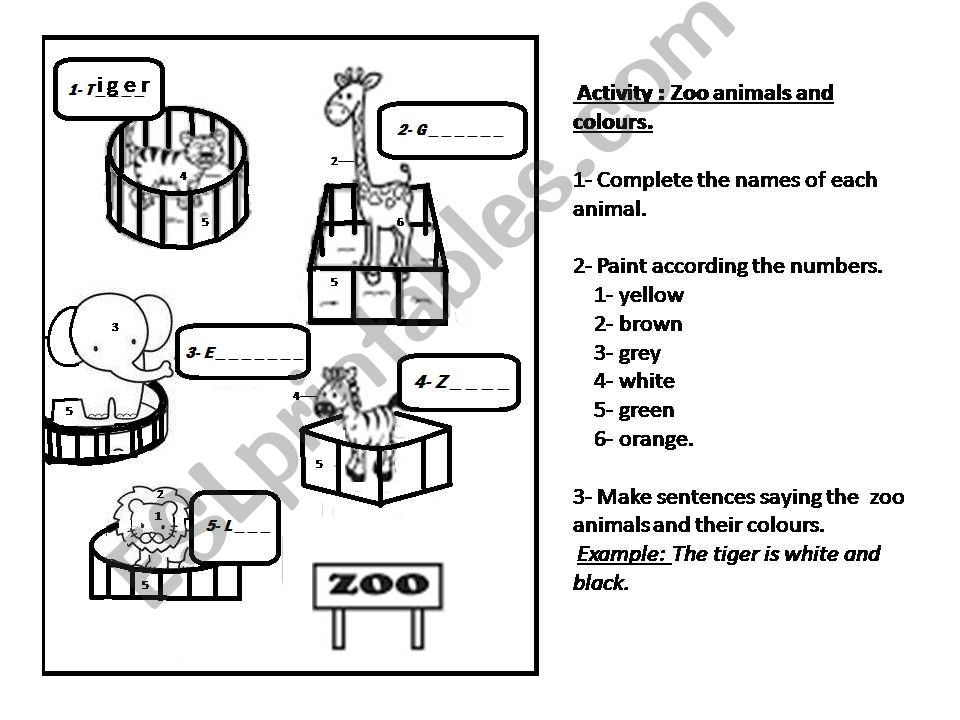 Zoo animals and colours powerpoint