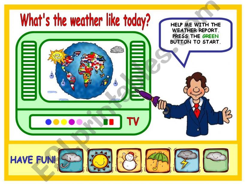 WEATHER REPORT GAME powerpoint