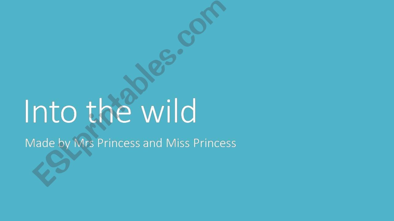 Into the Wild powerpoint