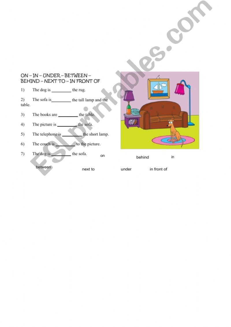 Prepositions of place powerpoint