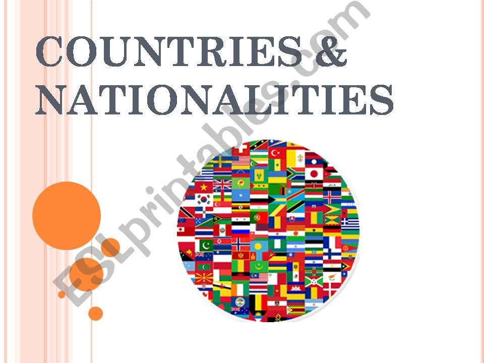 Countries and nationalities powerpoint