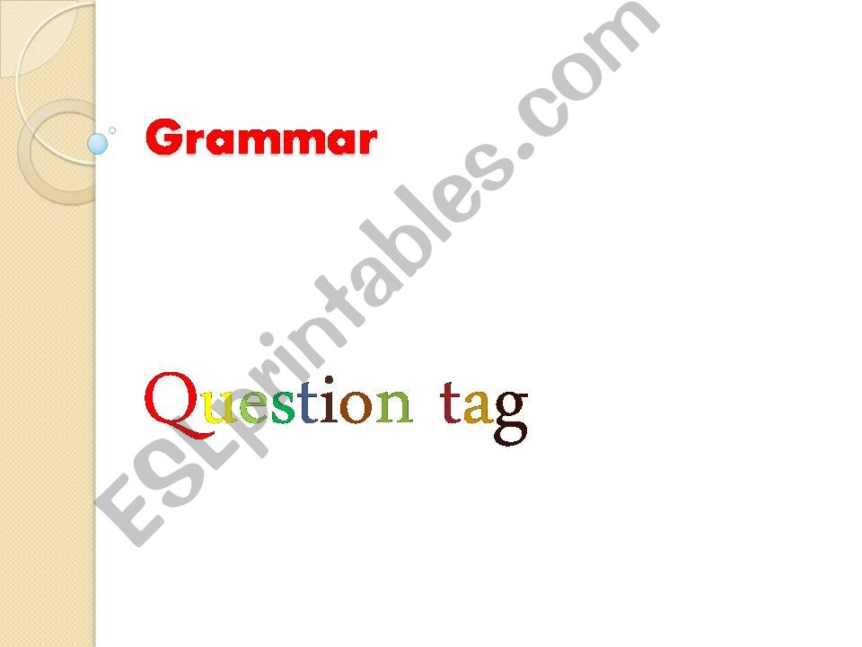 tag questions powerpoint