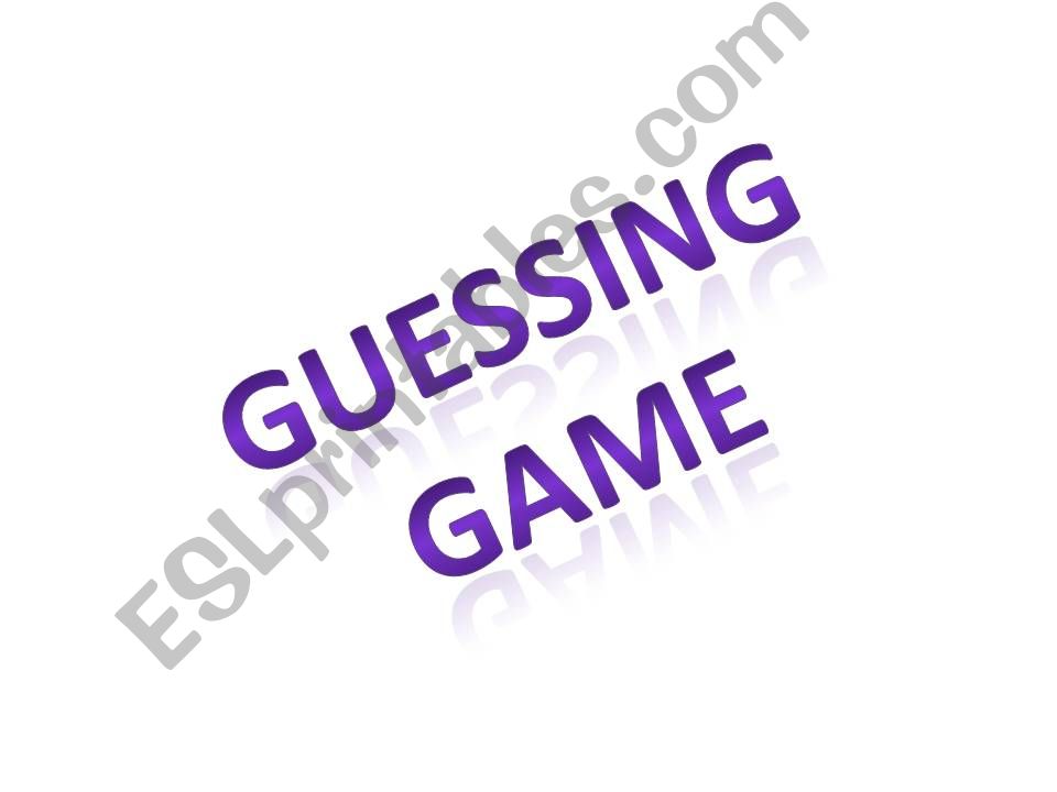 GUESSING GAME powerpoint