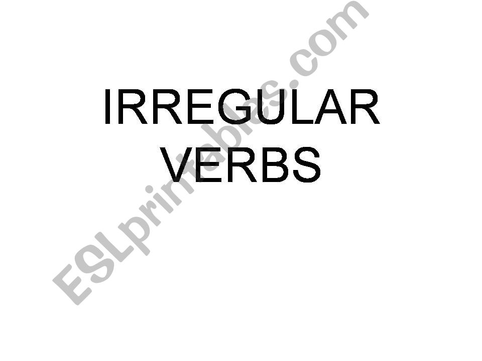 irregular verbs powerpoint