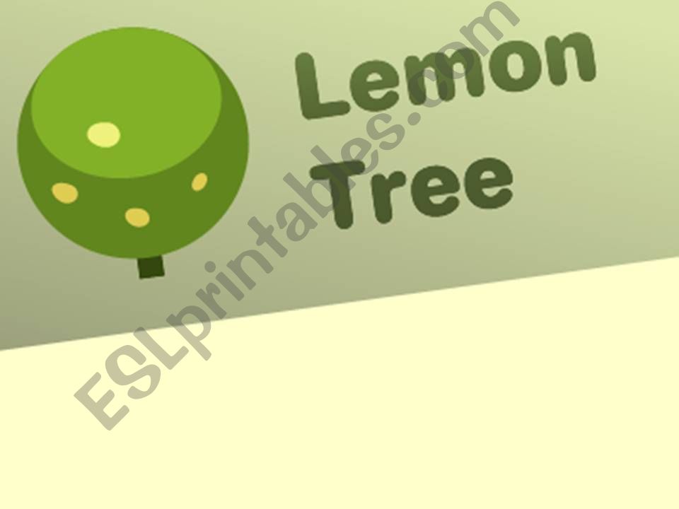 learning English through songs- lemon tree
