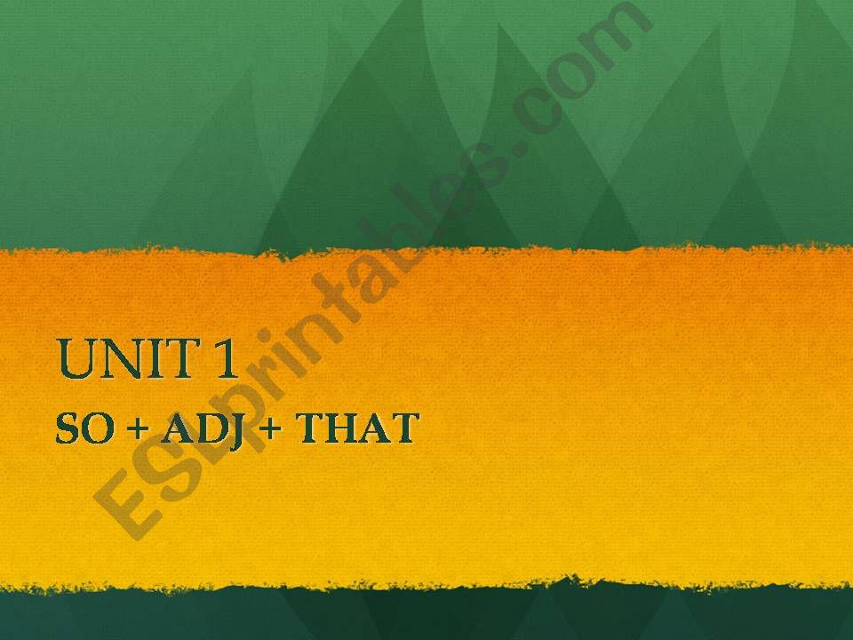 Grammar So adj That powerpoint