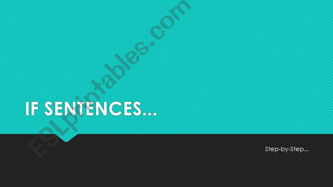 IF Sentences/ Conditionals powerpoint