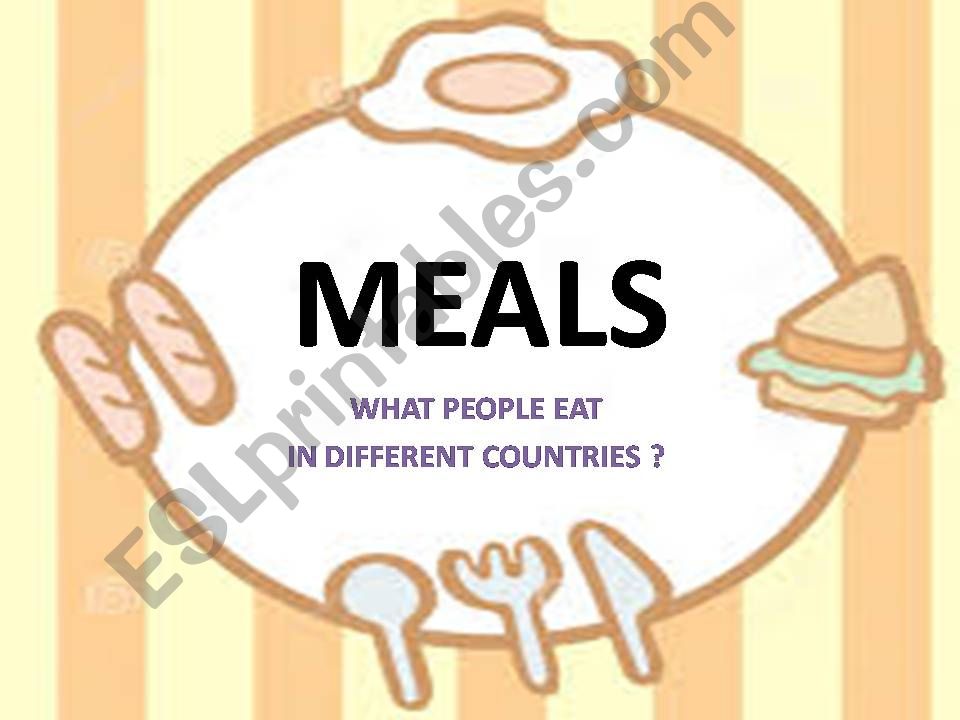 Meals in different Countries powerpoint