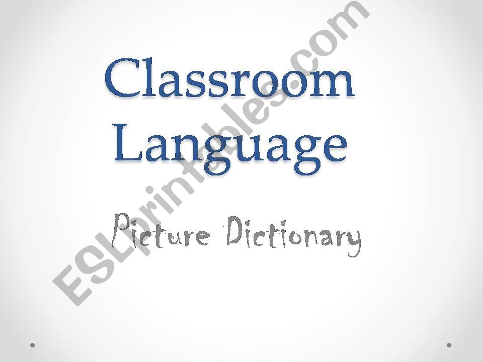 classsrom language powerpoint