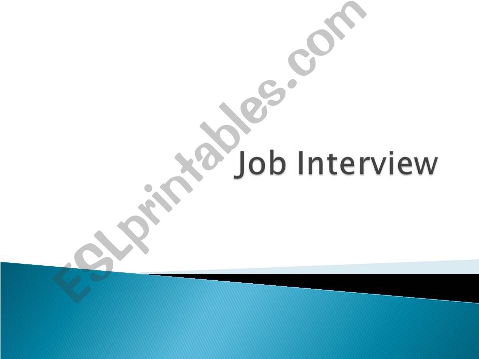Job Interview powerpoint