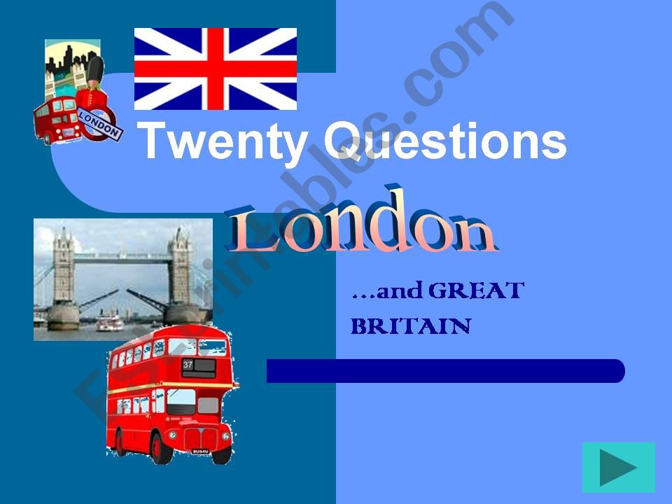 London 20 questions game powerpoint