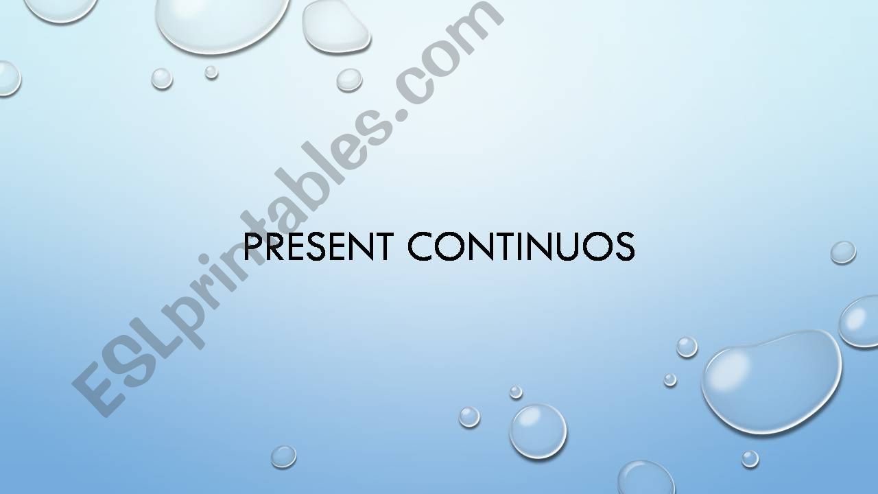 present continuos powerpoint