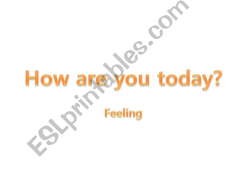 How are you today? powerpoint