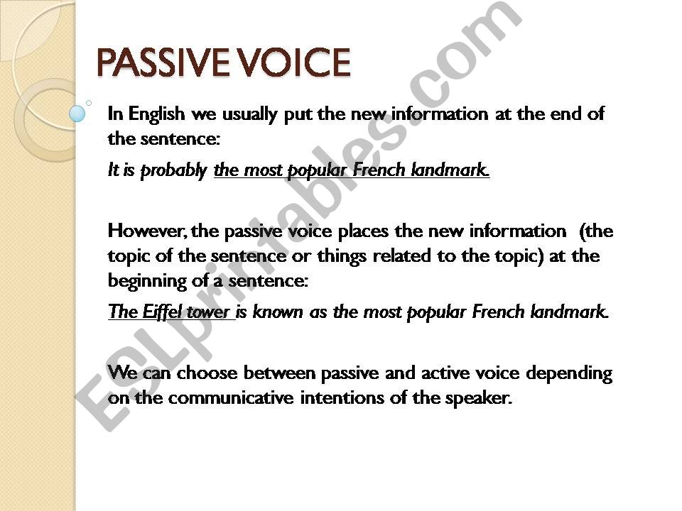 Passive voice powerpoint