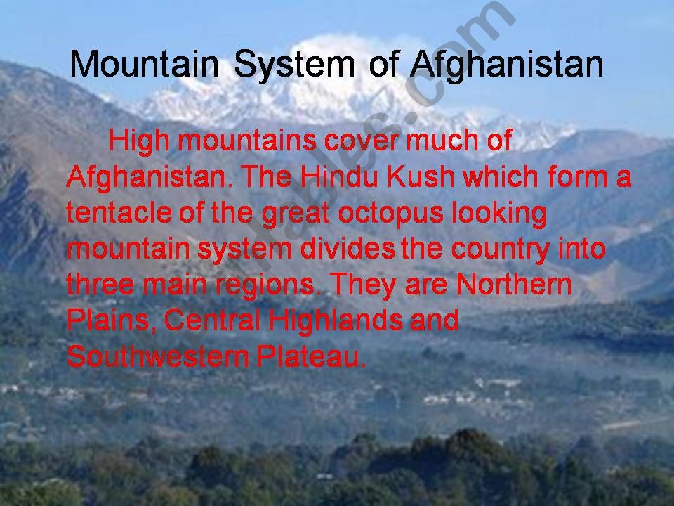 afghanistan physical conditions