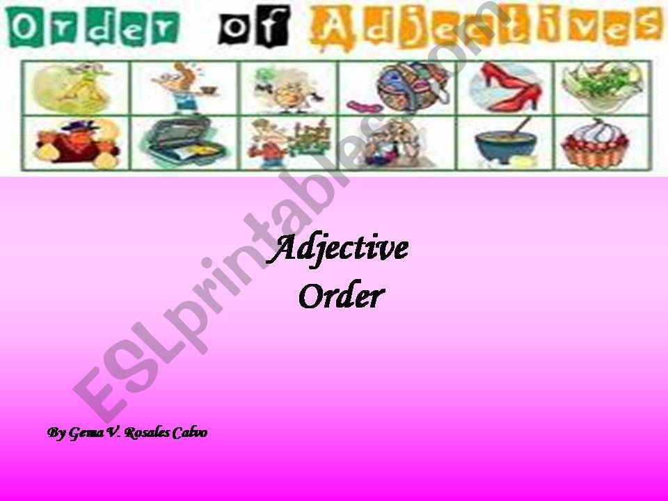 Adjective Order powerpoint