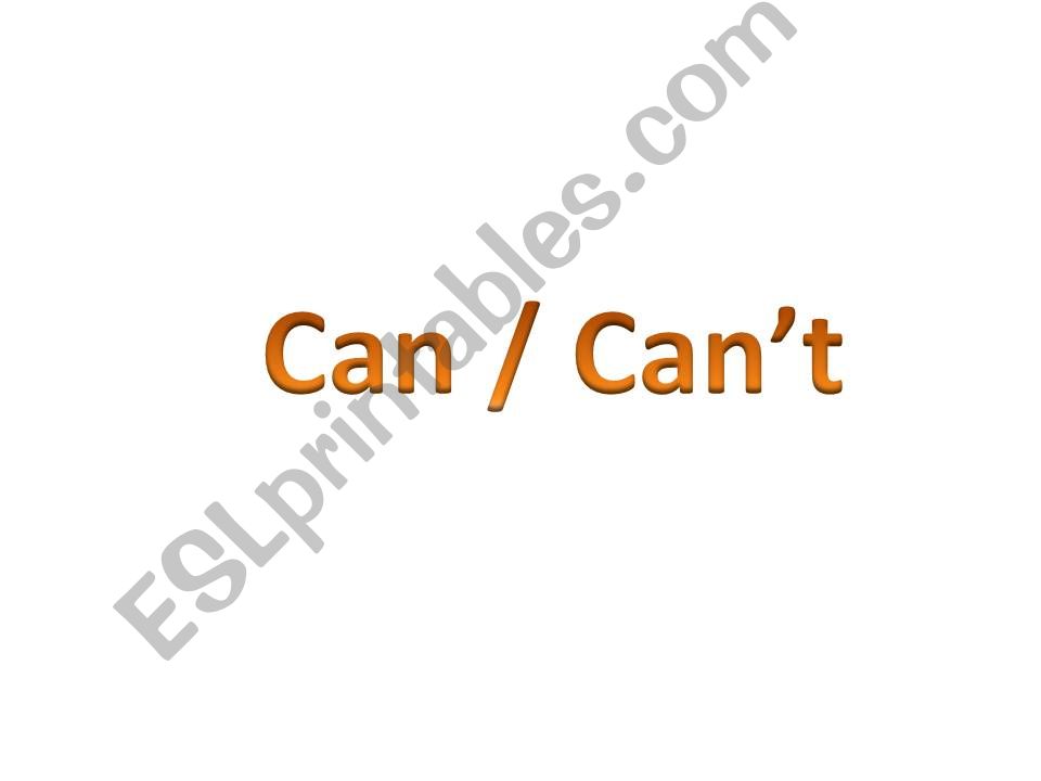 Can / Cant simple presentation