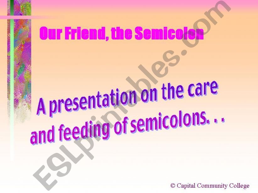 Semi-Colon powerpoint