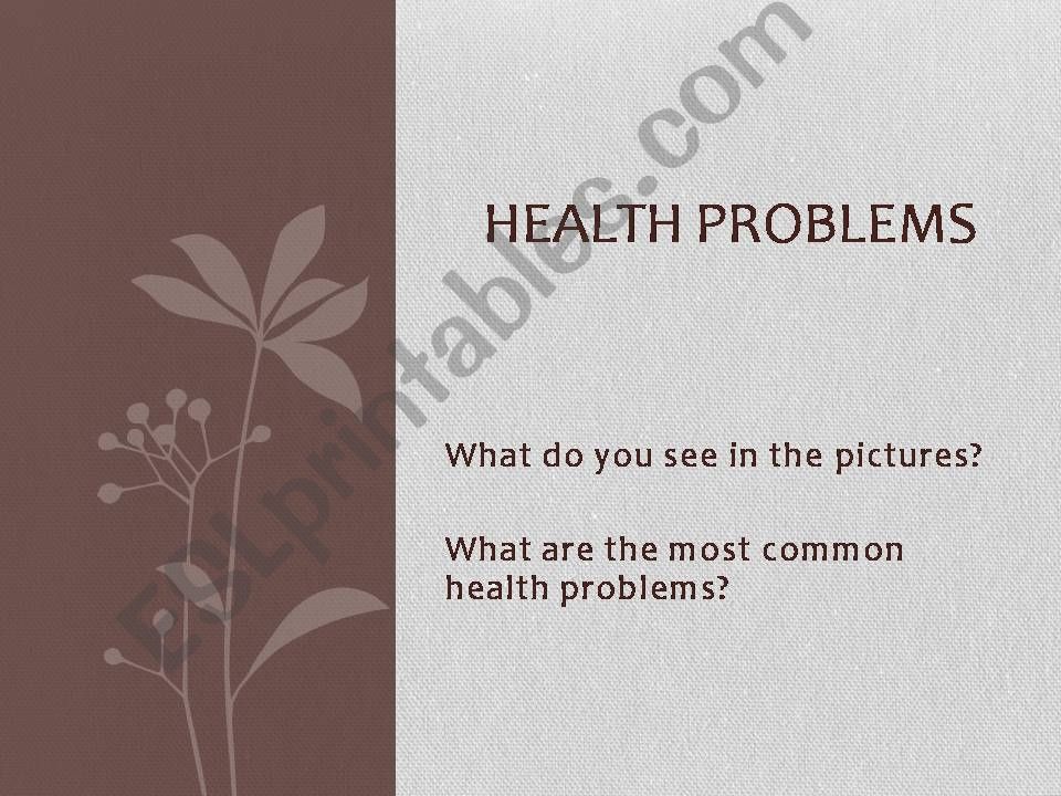 Health Problems powerpoint