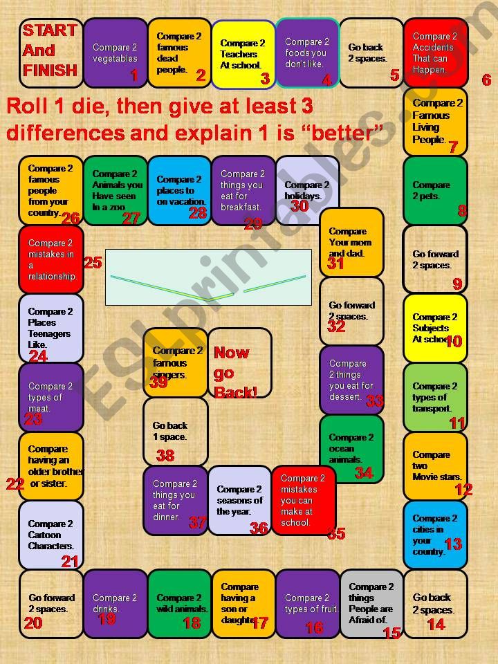 Compare Board Game powerpoint