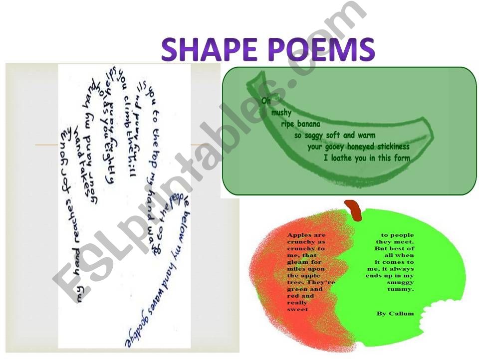 shape poems powerpoint