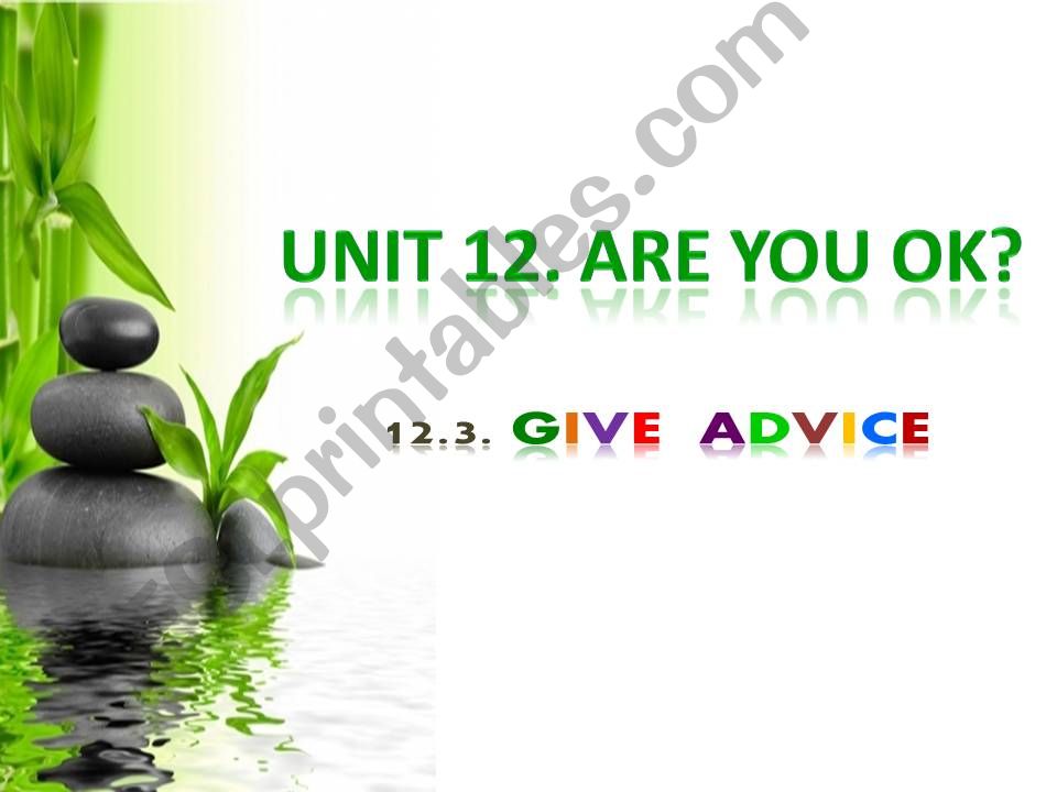 Give advice - Do a crossword powerpoint