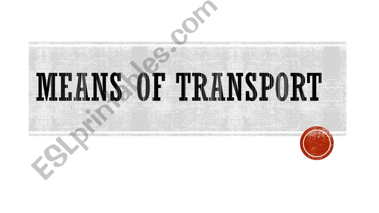 TRANSPORT powerpoint