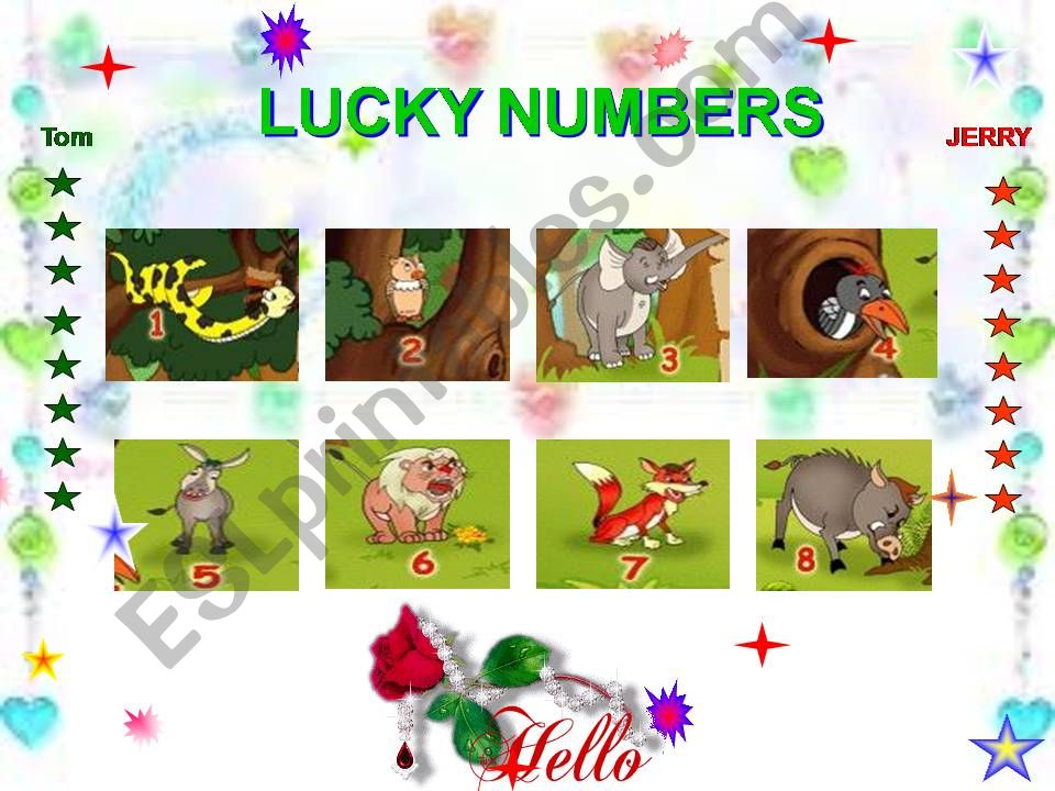 Lucky number game powerpoint
