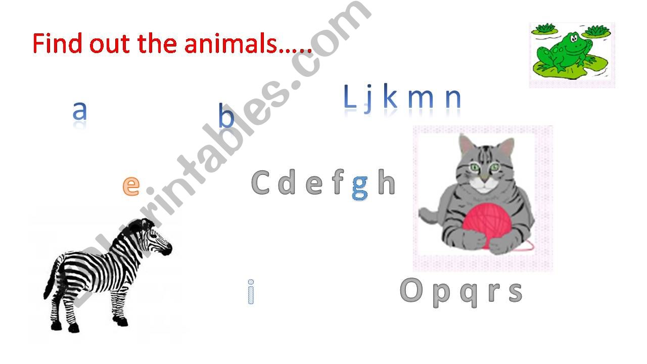 Animals game powerpoint