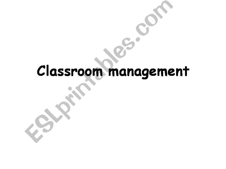 classroom managment powerpoint