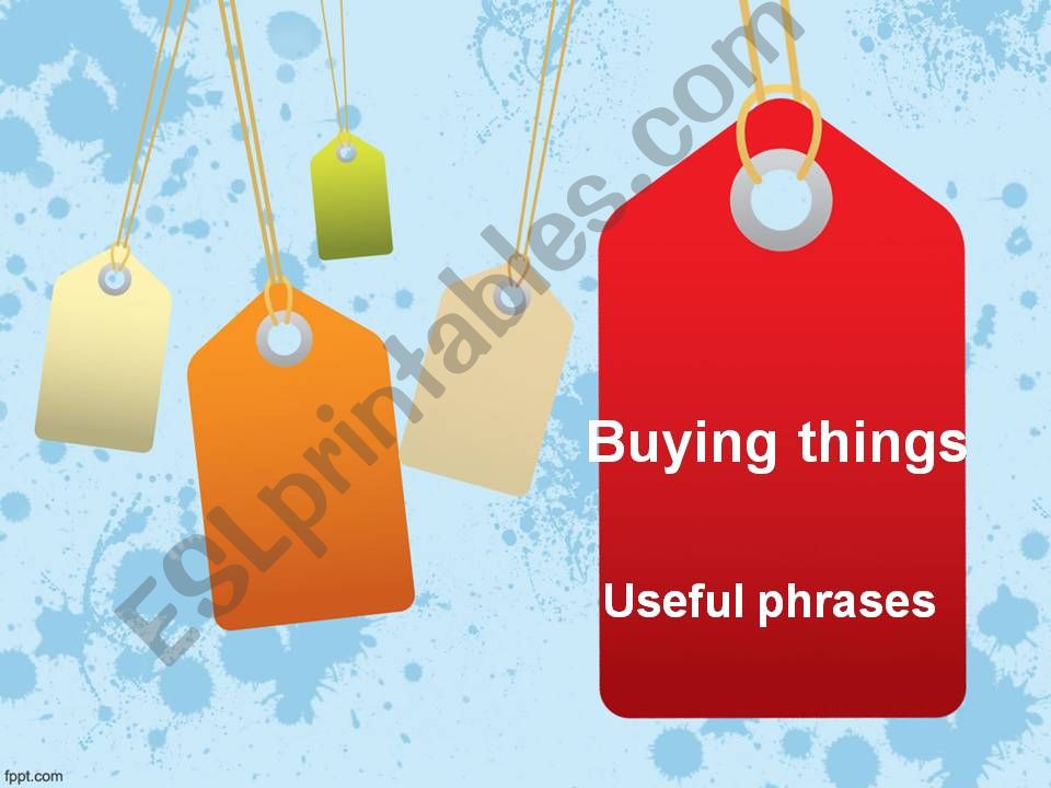 Going shopping powerpoint